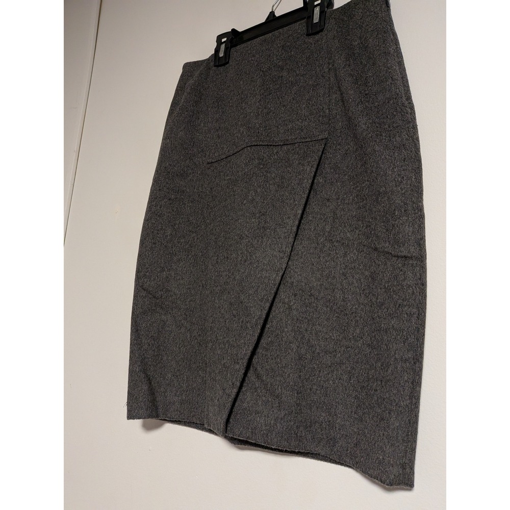 Les Copains Grey Virgin Wool Cashmere Blend Pencil Skirt Made in Italy Size 40 - Picture 2 of 14
